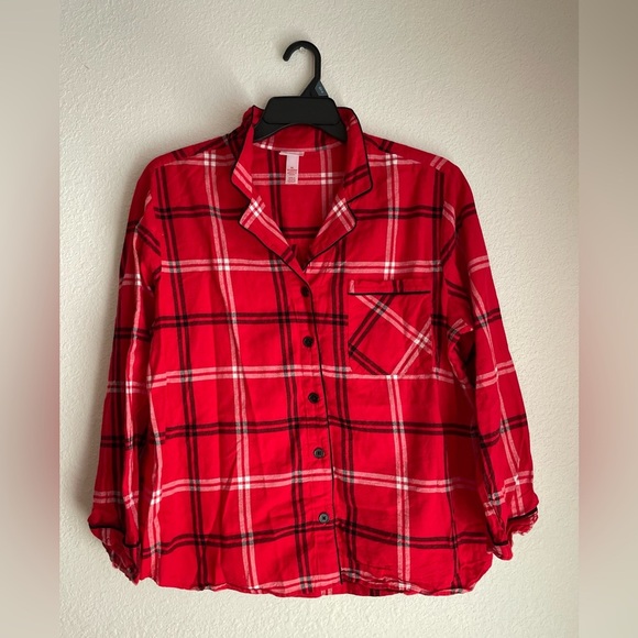 Wondershop Red Plaid Women's Pajama Top size XL - Picture 1 of 5